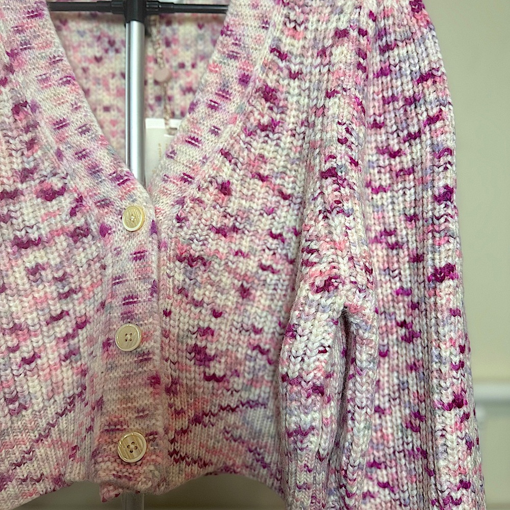 LoveShackFancy Avignon Crop Cardigan - Berry Medley - Picture 5 of 7